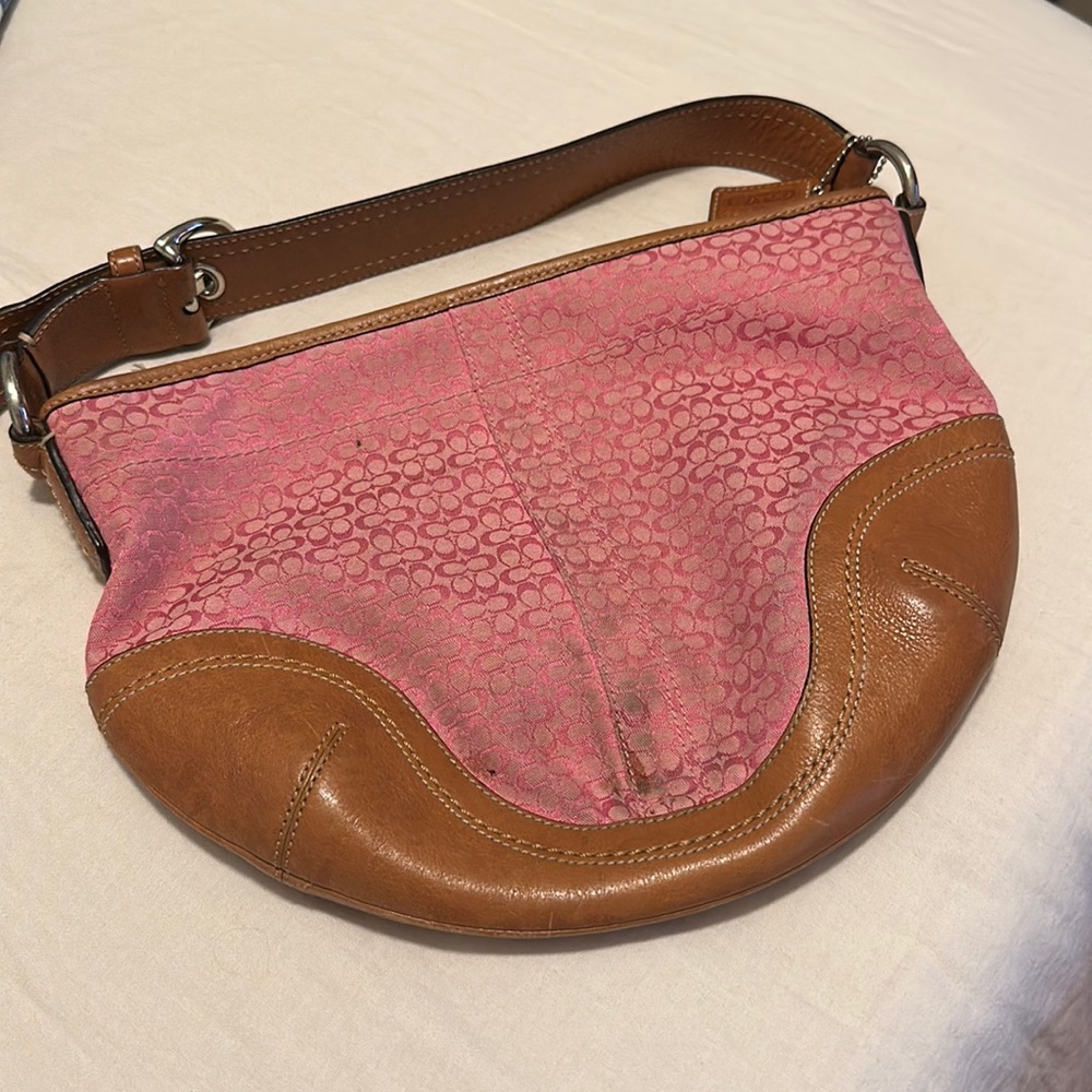 Coach pink shoulder bag